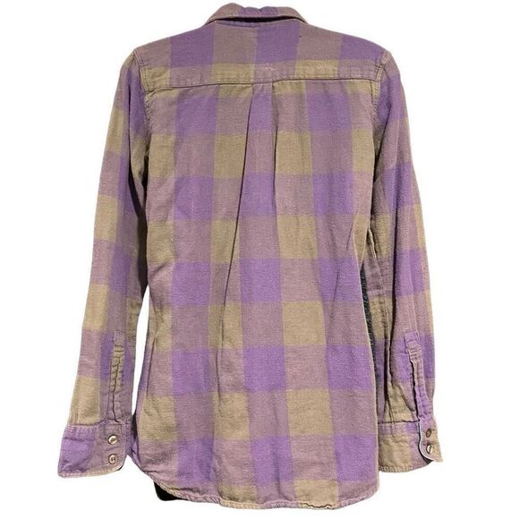Nollie Purple Gray Plaid Flannel Women’s Medium - Picture 2 of 3